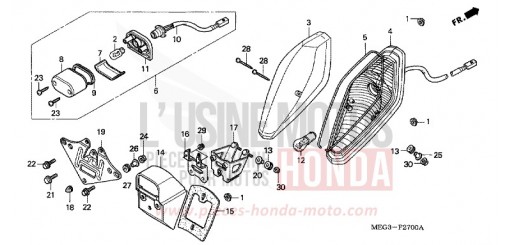 FEU ARRIERE VT750C7 de 2007